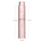2 vaporisateurs de parfum rotatifs en métal gaufré, flacon pulvérisateur d'alcool stérilisant, 10 ml