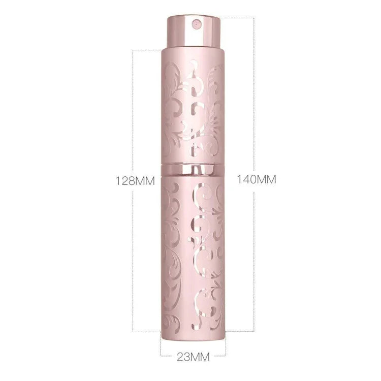 2 vaporisateurs de parfum rotatifs en métal gaufré, flacon pulvérisateur d'alcool stérilisant, 10 ml
