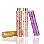 2 vaporisateurs de parfum rotatifs en métal gaufré, flacon pulvérisateur d'alcool stérilisant, 10 ml