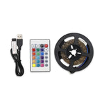 Bande lumineuse LED 16 couleurs avec télécommande, bande lumineuse RGB USB, barre lumineuse douce décorative Symphony Neon, 3m, 4m