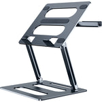 Oatsbasf Z08 Support d'ordinateur portable en métal Réglable pour bureau, Rehausseur d'ordinateur portable, Argent, Gris