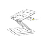Oatsbasf Z08 Support d'ordinateur portable en métal Réglable pour bureau, Rehausseur d'ordinateur portable, Argent, Gris