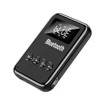 Émetteur Récepteur Bluetooth 5.0 Adaptateur 2-en-1 Haut-parleur d'ordinateur Voiture FM, Noir