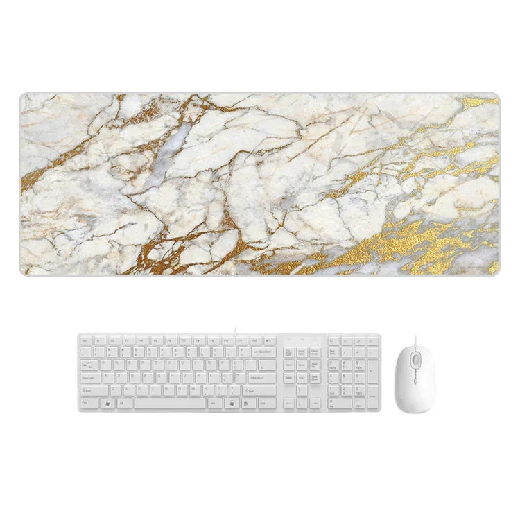 Tapis de souris en caoutchouc résistant à l'usure motif marbre, 300x800x4mm, 400x900x2mm, 400x900x3mm