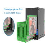 Base de refroidissement multifonction JYS X133 + rangement pour disques de jeu pour console Xbox Series X, JYS X133