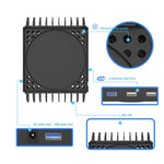 Base de refroidissement multifonction JYS X133 + rangement pour disques de jeu pour console Xbox Series X, JYS X133