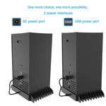 Base de refroidissement multifonction JYS X133 + rangement pour disques de jeu pour console Xbox Series X, JYS X133