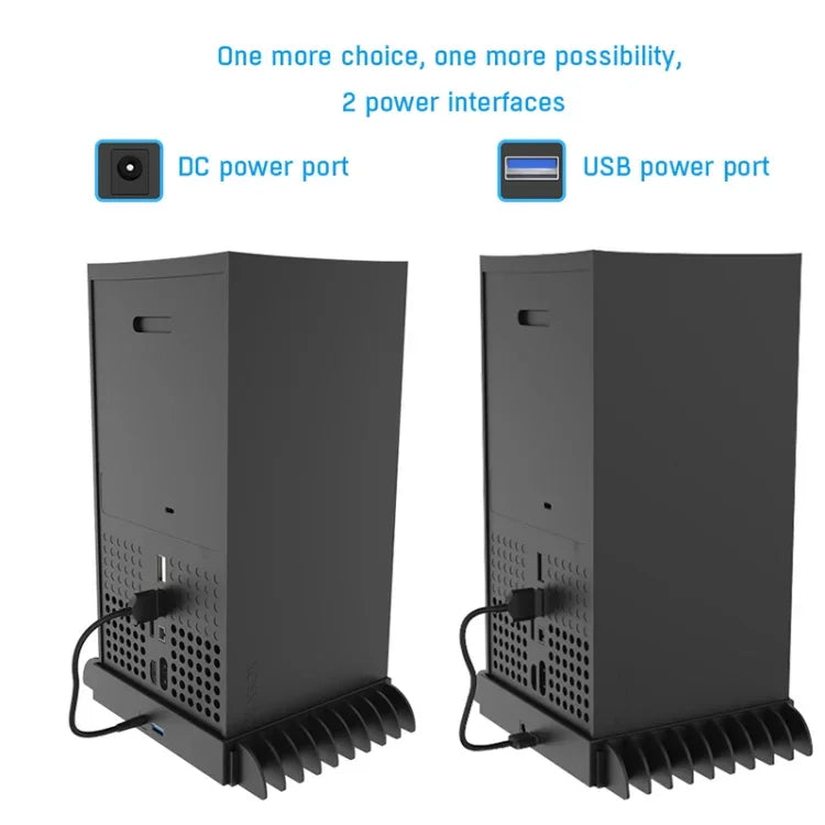 Base de refroidissement multifonction JYS X133 + rangement pour disques de jeu pour console Xbox Series X, JYS X133