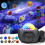 DQ-M3 LED Ciel étoilé rotatif Lumière Bluetooth Musique Planètes Projecteur océan Support carte TF,Style:, USB + Bluetooth, Batterie + Bluetooth