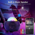 DQ-M3 LED Ciel étoilé rotatif Lumière Bluetooth Musique Planètes Projecteur océan Support carte TF,Style:, USB + Bluetooth, Batterie + Bluetooth