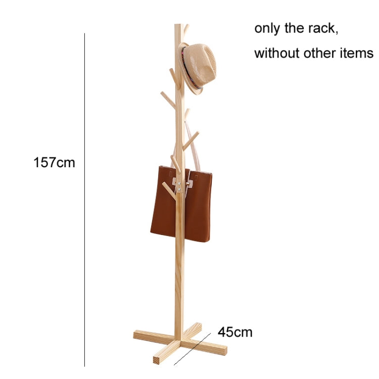 Porte-manteau en bois massif pour salon ou chambre à coucher, Organisateur de vêtements, Blanc, Couleur bois, Café