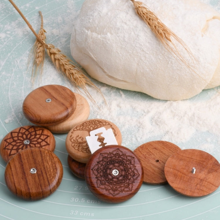 Couteau rond pour pain Baguette, couteau à pain double face en bois avec 5 lames, hêtre, poirier à fleurs, motif 1 poirier à fleurs, motif 2 poirier à fleurs, motif 3 poirier à fleurs, motif 4 poirier à fleurs, motif 5 poirier à fleurs