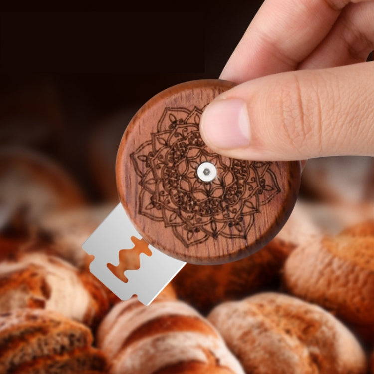 Couteau rond pour pain Baguette, couteau à pain double face en bois avec 5 lames, hêtre, poirier à fleurs, motif 1 poirier à fleurs, motif 2 poirier à fleurs, motif 3 poirier à fleurs, motif 4 poirier à fleurs, motif 5 poirier à fleurs