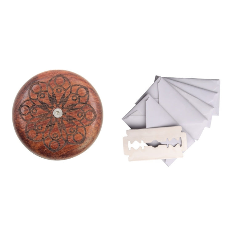 Couteau rond pour pain Baguette, couteau à pain double face en bois avec 5 lames, hêtre, poirier à fleurs, motif 1 poirier à fleurs, motif 2 poirier à fleurs, motif 3 poirier à fleurs, motif 4 poirier à fleurs, motif 5 poirier à fleurs