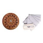 Couteau rond pour pain Baguette, couteau à pain double face en bois avec 5 lames, hêtre, poirier à fleurs, motif 1 poirier à fleurs, motif 2 poirier à fleurs, motif 3 poirier à fleurs, motif 4 poirier à fleurs, motif 5 poirier à fleurs