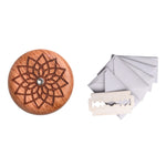 Couteau rond pour pain Baguette, couteau à pain double face en bois avec 5 lames, hêtre, poirier à fleurs, motif 1 poirier à fleurs, motif 2 poirier à fleurs, motif 3 poirier à fleurs, motif 4 poirier à fleurs, motif 5 poirier à fleurs