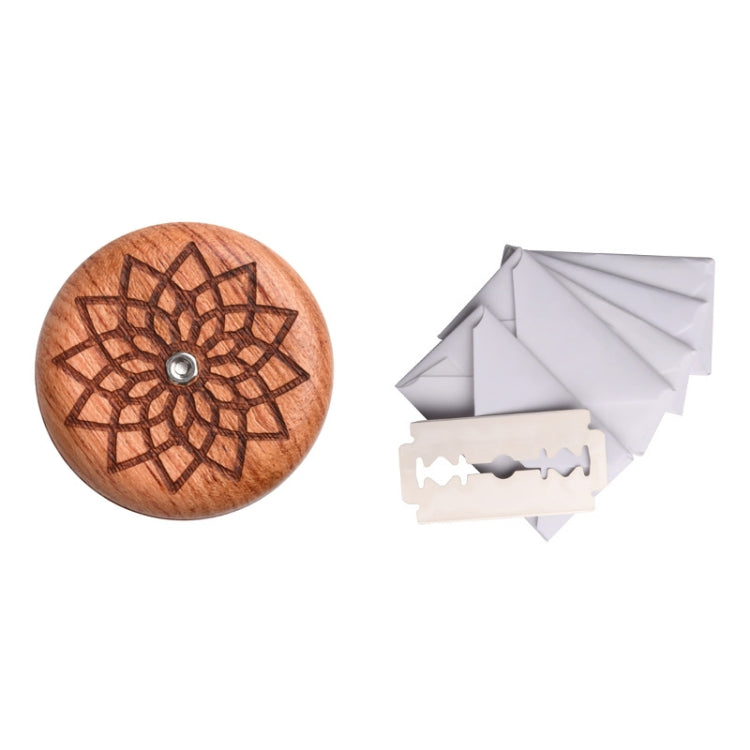 Couteau rond pour pain Baguette, couteau à pain double face en bois avec 5 lames, hêtre, poirier à fleurs, motif 1 poirier à fleurs, motif 2 poirier à fleurs, motif 3 poirier à fleurs, motif 4 poirier à fleurs, motif 5 poirier à fleurs