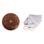 Couteau rond pour pain Baguette, couteau à pain double face en bois avec 5 lames, hêtre, poirier à fleurs, motif 1 poirier à fleurs, motif 2 poirier à fleurs, motif 3 poirier à fleurs, motif 4 poirier à fleurs, motif 5 poirier à fleurs