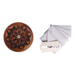 Couteau rond pour pain Baguette, couteau à pain double face en bois avec 5 lames, hêtre, poirier à fleurs, motif 1 poirier à fleurs, motif 2 poirier à fleurs, motif 3 poirier à fleurs, motif 4 poirier à fleurs, motif 5 poirier à fleurs