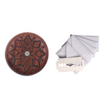 Couteau rond pour pain Baguette, couteau à pain double face en bois avec 5 lames, hêtre, poirier à fleurs, motif 1 poirier à fleurs, motif 2 poirier à fleurs, motif 3 poirier à fleurs, motif 4 poirier à fleurs, motif 5 poirier à fleurs