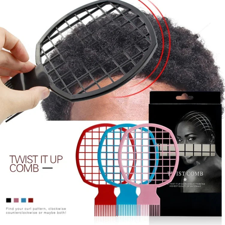 Peigne à cheveux bouclés pour hommes, peigne à cheveux Afro sales, NO8-1 Noir, NO8-2 Rouge, NO8-3 Rose, NO8-4 Bleu