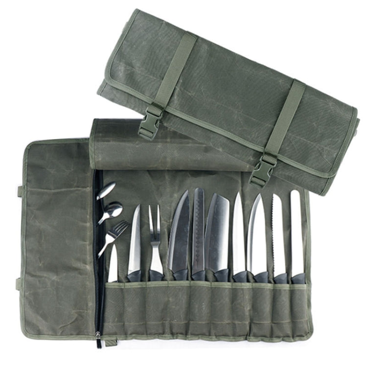 Sac de rangement pour couteaux de chef en toile cirée, Sac de rangement pour couteaux