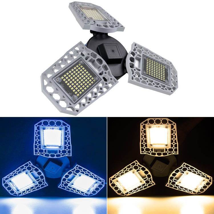 Lampe industrielle LED pour mines, étanche, capteur de lumière, lampe de garage pliable à trois feuilles, 60W, 80W, 100W