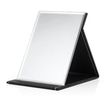 Miroir de maquillage pliable portable haute définition en cuir PU, format : M (rose), XL (noir), XL (blanc), L (noir), M (noir)