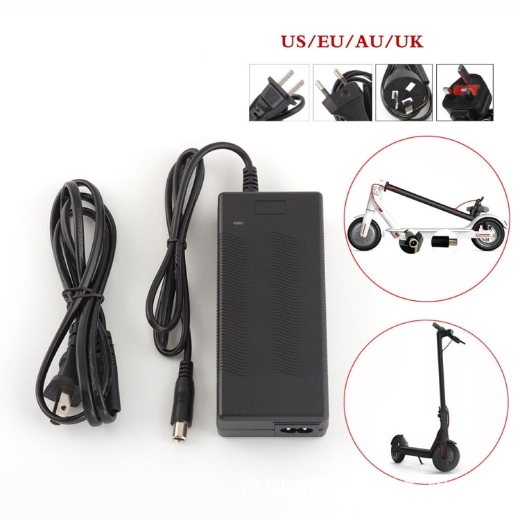 THGX-4202 42V / 2A Port de charge DC 5,5 mm Adaptateur secteur universel pour trottinette électrique Chargeur de batterie lithium pour Xiaomi Mijia M365 & Ninebot ES2 / ES4, prise EU, prise US, prise UK, prise AU