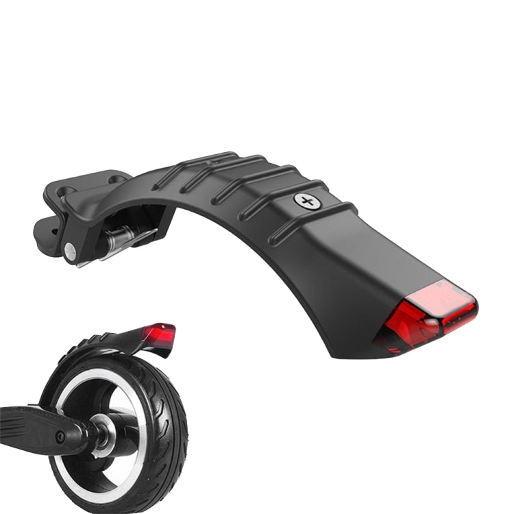 Garde-boue arrière en alliage d'aluminium et fibre de carbone avec feu arrière LED pour trottinette électrique 5 pouces / 5,5 pouces / 6,5 pouces
