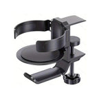 Porte-gobelet rotatif support casque support casque pour cybercafé moniteur, noir, argent clair de lune