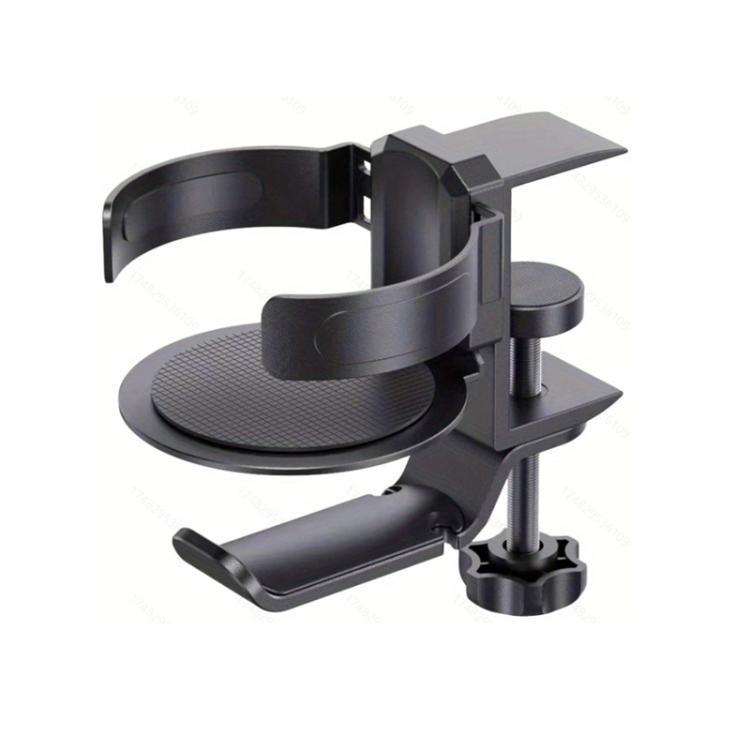 Porte-gobelet rotatif support casque support casque pour cybercafé moniteur, noir, argent clair de lune