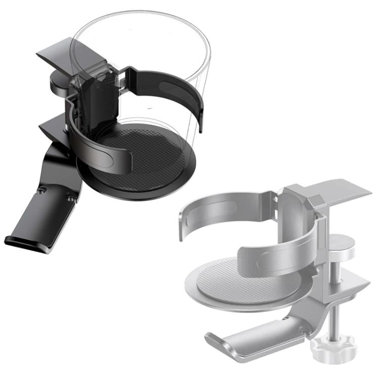 Porte-gobelet rotatif support casque support casque pour cybercafé moniteur, noir, argent clair de lune