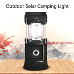 5803 Lampe de camping solaire Lampe portable de secours à LED pour l'extérieur, support de sortie USB, solaire + USB