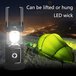 5803 Lampe de camping solaire Lampe portable de secours à LED pour l'extérieur, support de sortie USB, solaire + USB