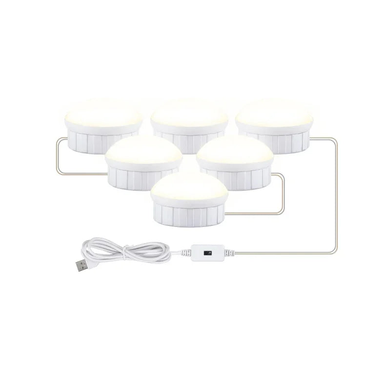Lampe de miroir de maquillage LED, lumière d'appoint de beauté, lumière frontale de miroir à capteur de balayage manuel, 2 ampoules, 6 ampoules, 10 ampoules, 14 ampoules