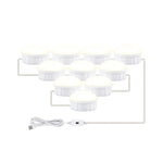 Lampe de miroir de maquillage LED, lumière d'appoint de beauté, lumière frontale de miroir à capteur de balayage manuel, 2 ampoules, 6 ampoules, 10 ampoules, 14 ampoules
