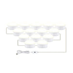 Lampe de miroir de maquillage LED, lumière d'appoint de beauté, lumière frontale de miroir à capteur de balayage manuel, 2 ampoules, 6 ampoules, 10 ampoules, 14 ampoules