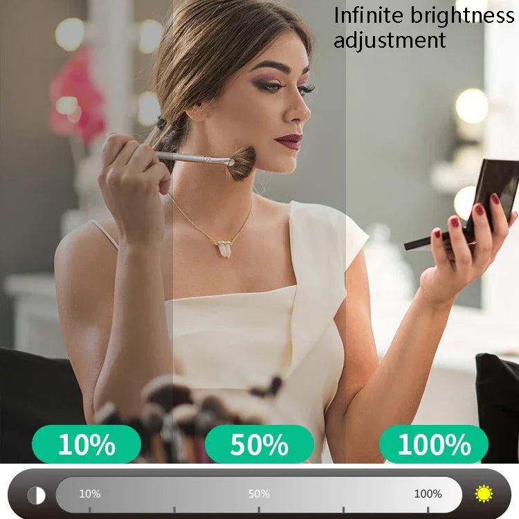 Miroir de Maquillage LED avec Lumière Frontale, Lampe de Remplissage de Beauté à Capteur de Mouvement Manuel, 2 Ampoules, 6 Ampoules, 10 Ampoules, 14 Ampoules