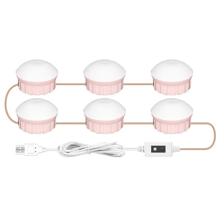 Miroir de Maquillage LED avec Lumière Frontale, Lampe de Remplissage de Beauté à Capteur de Mouvement Manuel, 2 Ampoules, 6 Ampoules, 10 Ampoules, 14 Ampoules