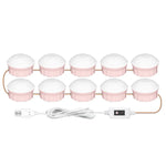 Miroir de Maquillage LED avec Lumière Frontale, Lampe de Remplissage de Beauté à Capteur de Mouvement Manuel, 2 Ampoules, 6 Ampoules, 10 Ampoules, 14 Ampoules