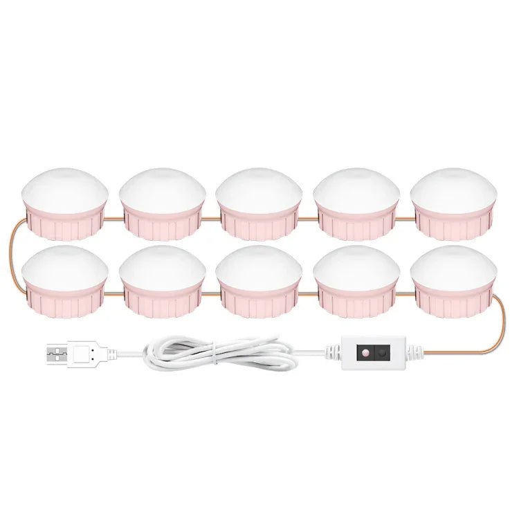 Miroir de Maquillage LED avec Lumière Frontale, Lampe de Remplissage de Beauté à Capteur de Mouvement Manuel, 2 Ampoules, 6 Ampoules, 10 Ampoules, 14 Ampoules