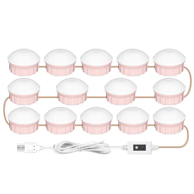 Miroir de Maquillage LED avec Lumière Frontale, Lampe de Remplissage de Beauté à Capteur de Mouvement Manuel, 2 Ampoules, 6 Ampoules, 10 Ampoules, 14 Ampoules