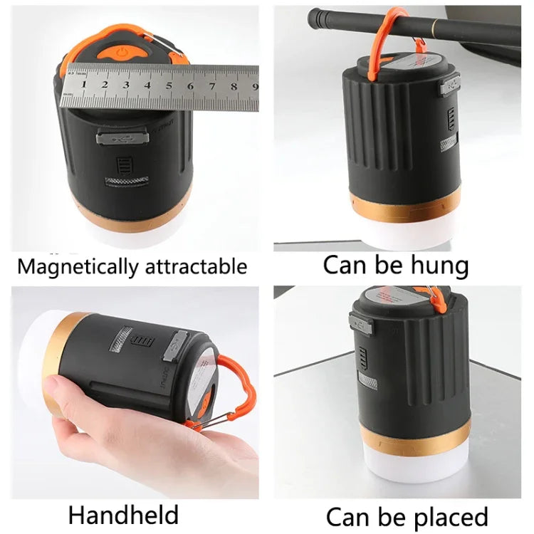 Lampe de camping télécommandée Y10, éclairage extérieur portable, lampe de tente USB, lampe de lanterne LED, YD-29 Noir