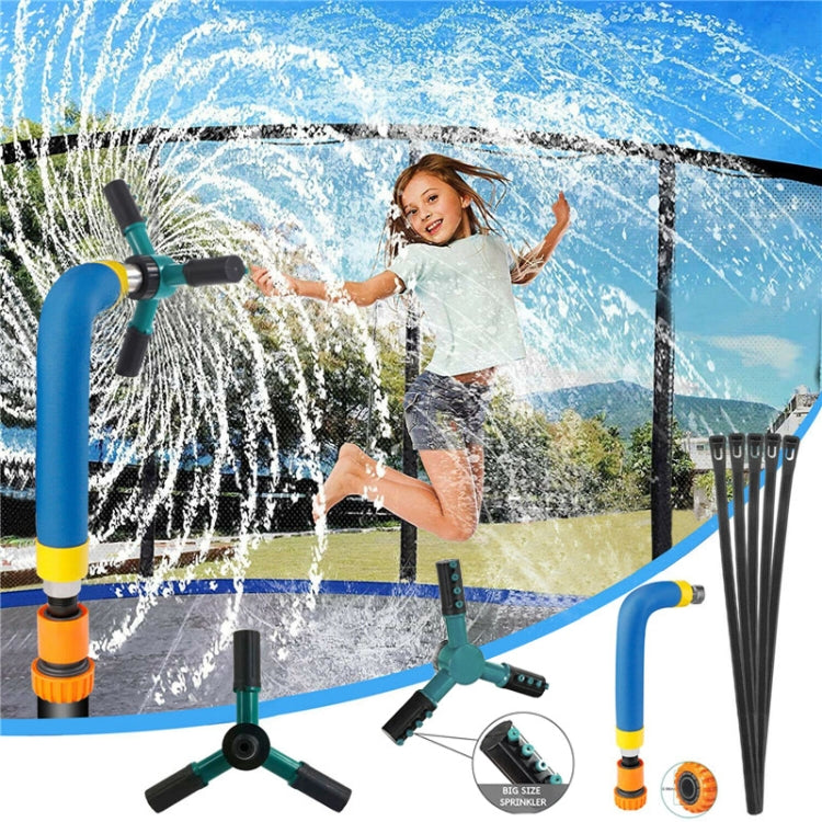 Jouet d'arrosage de jardin automatique rotatif à 360 degrés Trampoline, Taille :, Grand (Vert), Petit (Bleu)