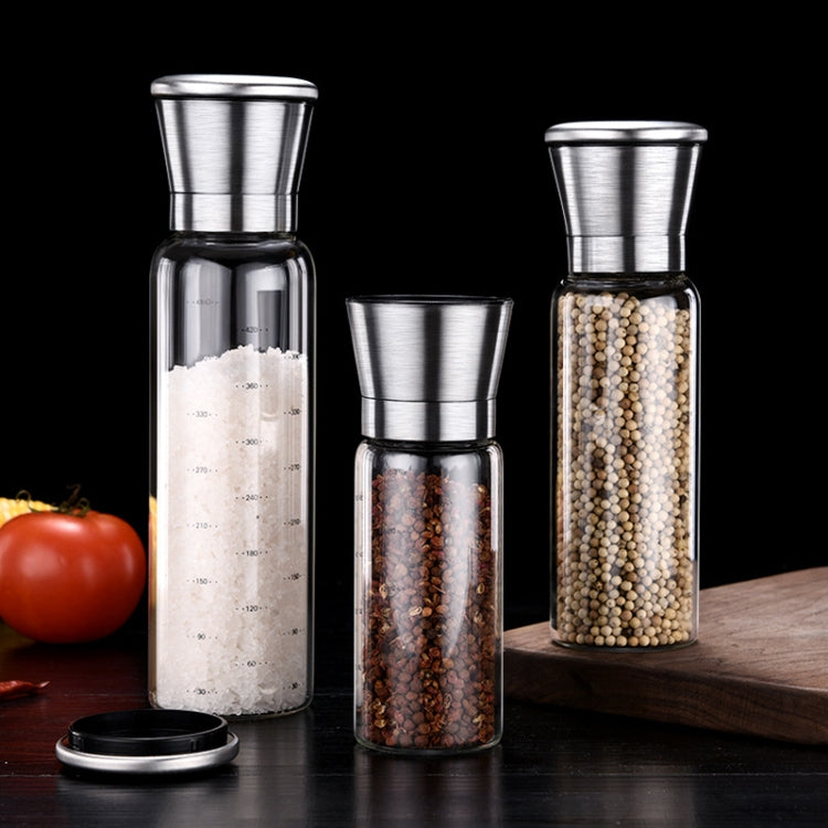 Mouli à sel et poivre en acier inoxydable 304, pour la maison, le café, bouteille à mouture manuelle, 450 ml