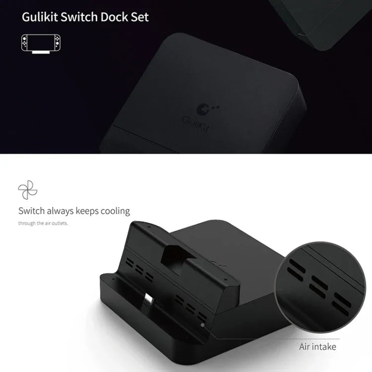 Support de station d'accueil vidéo portable Gulikit pour Nintendo Switch, support de station d'accueil vidéo