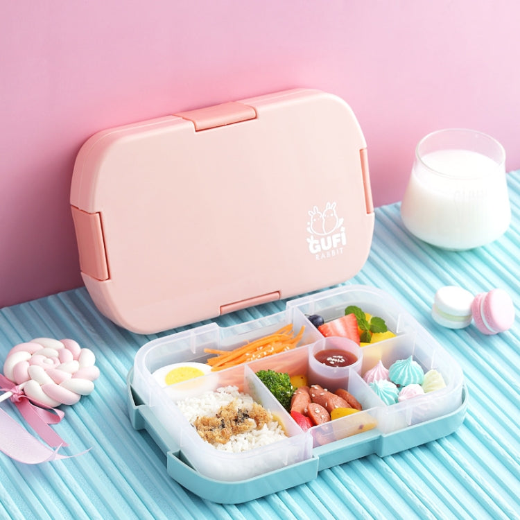 Boîte à déjeuner portative en plastique XINGCHENG XC-451 à compartiments, pour étudiants, micro-ondes, bleue, rose