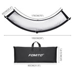 Panneau réflecteur incurvé en forme de U FOMITO pour studio photo 4 en 1, or, argent, blanc, noir.
