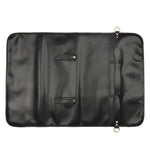 WESSLECO Sac de Rangement pour Couteaux de Chef, Sac de Rangement en Rouleau Portable, Noir Portable, WESSLECO Marron